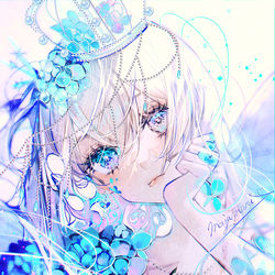 This is a pixiv picture whose title is 紫陽花の王女さま.