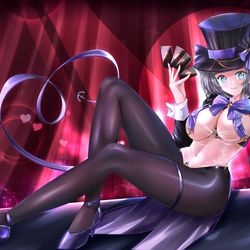 This is a pixiv picture whose title is チェシャー「ファンシー・ナイトドリーム」.