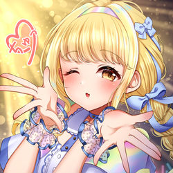 This is a pixiv picture whose title is 「ご褒美は…目を閉じて？」.