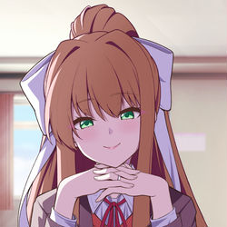 This is a pixiv picture whose title is Monika.
