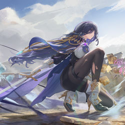 This is a pixiv picture whose title is Afterglow Chasing Shadow|残光逐影.