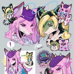 This is a pixiv picture whose title is 擬獣化 オラ親子+アナ徐.