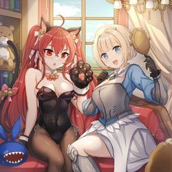 This is a pixiv picture whose title is 💙❤️.