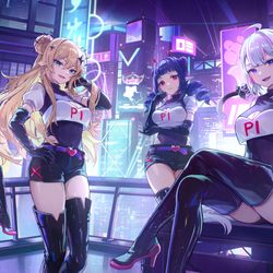 This is a pixiv picture whose title is 【仕事絵】Phase Invaders Anniversary.