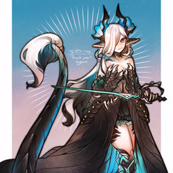 This is a pixiv picture whose title is 【Skeb】ドラゴン娘🦋.