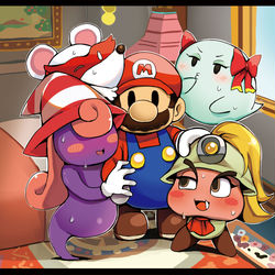 This is a pixiv picture whose title is ペーパーマリオRPG.