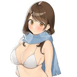 This is a pixiv picture whose title is マフラー水着OLちゃん.