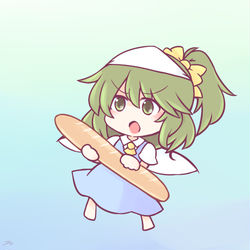 This is a pixiv picture whose title is 「みんな！フランスパンは持ちましたね！.