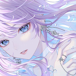 This is a pixiv picture whose title is 紫雨.