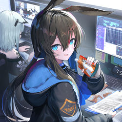 This is a pixiv picture whose title is 徹夜2日目.