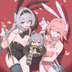 This is a pixiv picture whose title is 流萤x开拓者x三月七.