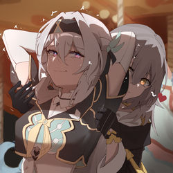 This is a pixiv picture whose title is 流萤的笑容训练（有声漫画）.
