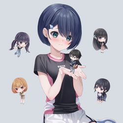 This is a pixiv picture whose title is 『男女比1：5の世界でも普通に生きられると思った？②』.