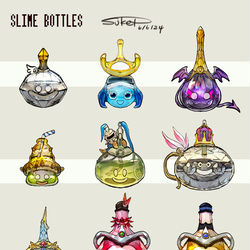 This is a pixiv picture whose title is スライムのポーションボトルⅡ（ドラゴンクエスト）.