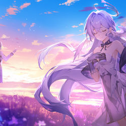 This is a pixiv picture whose title is 薰衣草与稚子的梦.