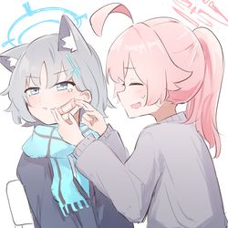 This is a pixiv picture whose title is あったか～いアビドスすき........