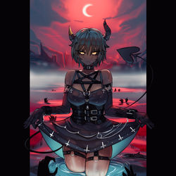 This is a pixiv picture whose title is Imp of the Lake.