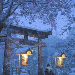 This is a pixiv picture whose title is 雪.