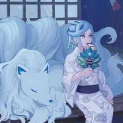 This is a pixiv picture whose title is 納涼.