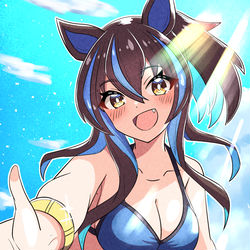 This is a pixiv picture whose title is 水着ヘリオス.