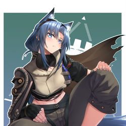 This is a pixiv picture whose title is フェン 芬 Fang/历阵锐枪芬(異格フェン).