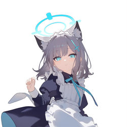 This is a pixiv picture whose title is シロコ（メイド）.