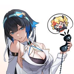 This is a pixiv picture whose title is 分析员，你的电话.......