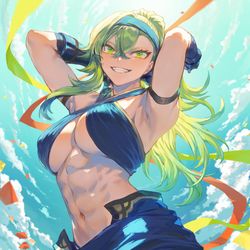 This is a pixiv picture whose title is 戦乙女といくさごと！〜女格闘家編〜.