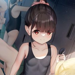 This is a pixiv picture whose title is 水泳部.