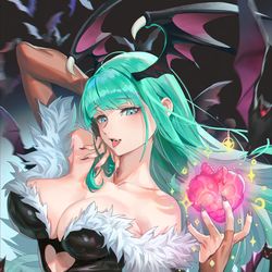 This is a pixiv picture whose title is モリガン.