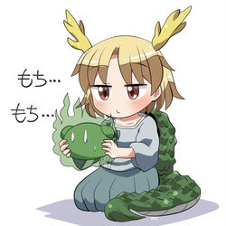 This is a pixiv picture whose title is 組長にもちもちされ続けるカワウソ霊.
