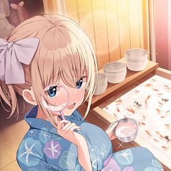 This is a pixiv picture whose title is 「破けちゃった...」.