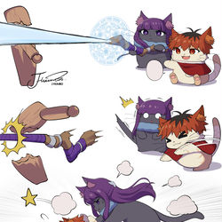 This is a pixiv picture whose title is 物理魔法.