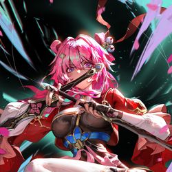 This is a pixiv picture whose title is March 7th.