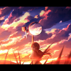 This is a pixiv picture whose title is mirror.