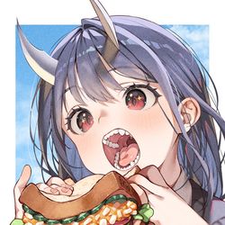 This is a pixiv picture whose title is ルリちゃんとサンドイッチ.