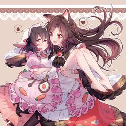 This is a pixiv picture whose title is 🐺🐰🤎.