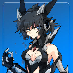 This is a pixiv picture whose title is 黒響.