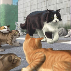 This is a pixiv picture whose title is ボスが通る(すごい覇気だ！！).