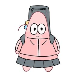 This is a pixiv picture whose title is SpongebobxBocchi.