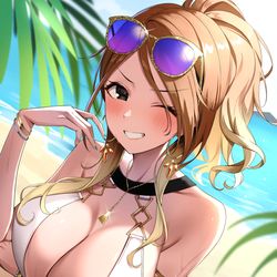 This is a pixiv picture whose title is 水着愛依.