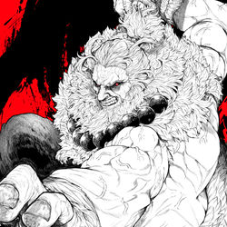 This is a pixiv picture whose title is 豪鬼.