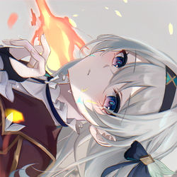 This is a pixiv picture whose title is 🔥.