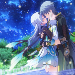 This is a pixiv picture whose title is 【崩壊スターレイル MMD】 ホタルさん、穹さん その２.