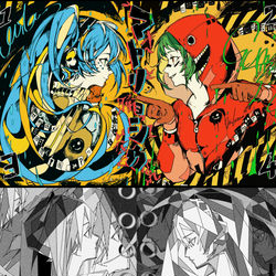 This is a pixiv picture whose title is VOCALOID.