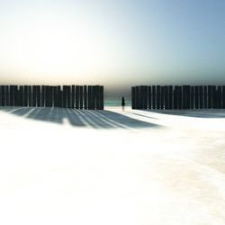 This is a pixiv picture whose title is 「柵」-fence-.