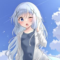 This is a pixiv picture whose title is スク水チノちゃん.