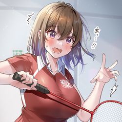 This is a pixiv picture whose title is サーブをミスする、はわわちゃん.