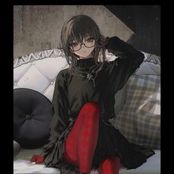 This is a pixiv picture whose title is 赤タイツ（グッズあり）.