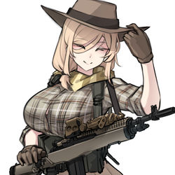 This is a pixiv picture whose title is M1A with Mercsan.